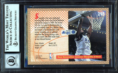Shaquille "Shaq" O'Neal Autographed 1992-93 Fleer Rookie Card #298 Orlando Magic Beckett BAS #13314676