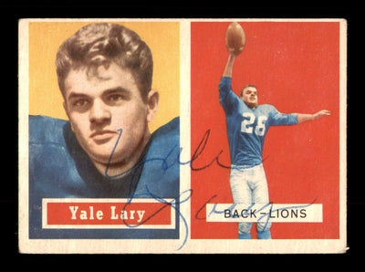 Yale Lary Autographed 1957 Topps Card #68 Detroit Lions SKU #198058