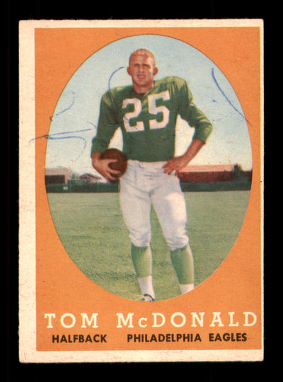 Tommy Tom McDonald Autographed 1958 Topps Card #126 Philadelphia Eagles SKU #198149