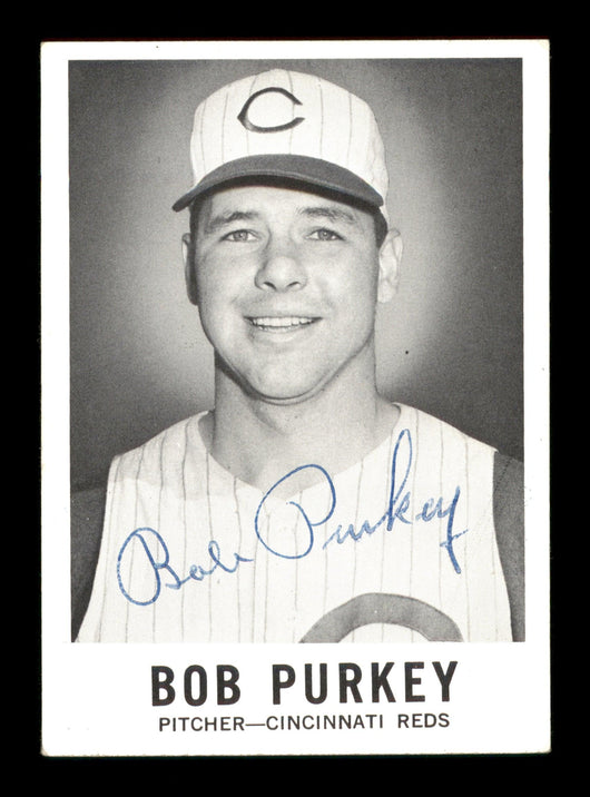 Bob Purkey Autographed 1960 Leaf Card #67 Cincinnati Reds SKU #198798