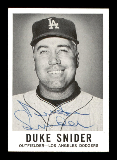 Duke Snider Autographed 1960 Leaf Card #37 Los Angeles Dodgers SKU #198807