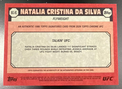 2026 Topps Chrome Natalia Da Silva 1986 Red Retro Auto /5