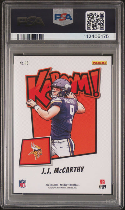 2024 Panini Absolute Kaboom! Horizontal JJ Mccarthy #13 PSA 9