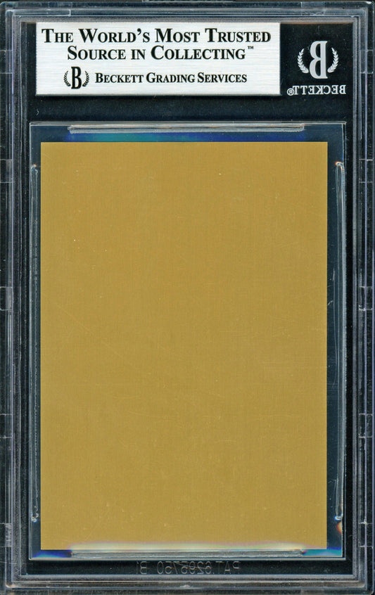 A.B. AB "Happy" Chandler Autographed 1983 Metallic HOF Plaque Card Commissioner Beckett BAS #11482572