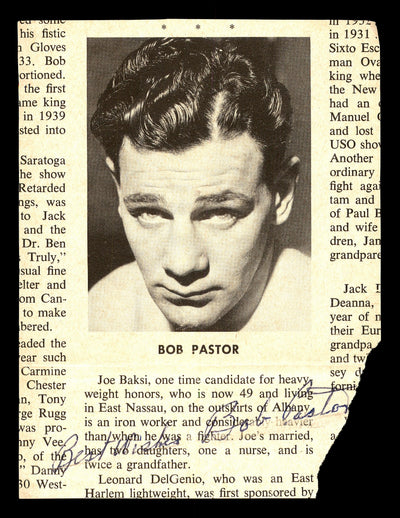 Bob Pastor Autographed 3.5x5 Magazine Page Photo Heavyweight Boxer "Best Wishes" SKU #179722