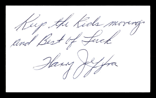 Harry Jeffra Autographed 3x5 Index Card Bantamweight Champ "Best Of Luck" SKU #179725
