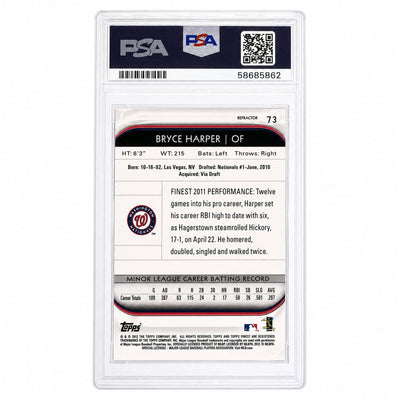2012 Finest Refractor Bryce Harper #73 PSA 10