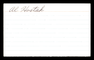 Al Hostak Autographed 3x5 Index Card Middleweight Champ SKU #179729