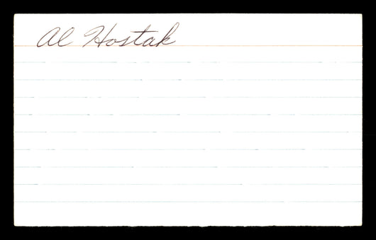 Al Hostak Autographed 3x5 Index Card Middleweight Champ SKU #179729