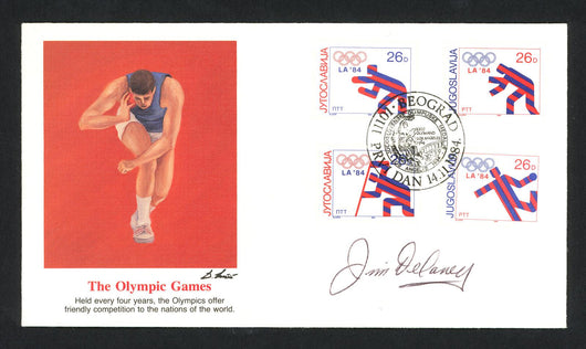 Jim Delaney Autographed First Day Cover Shot Put 1948 Olympics SKU #159550