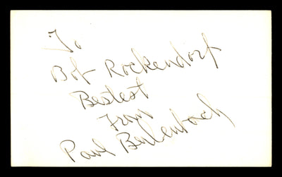 Paul Berlenbach Autographed 3x5 Index Card Light Heavyweight Champ "To Bob" SKU #179733