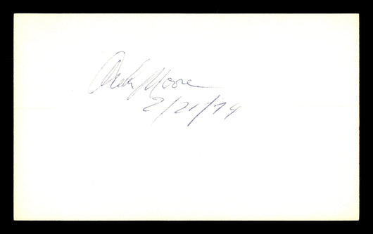 Archie Moore Autographed 3x5 Index Card Light Heavyweight Champ SKU #179734