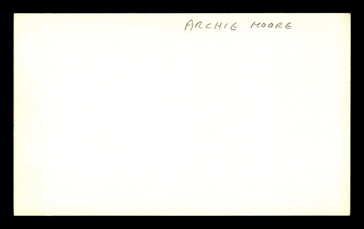 Archie Moore Autographed 3x5 Index Card Light Heavyweight Champ SKU #179734