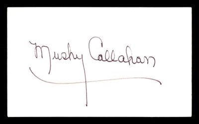 Mushy Callahan Autographed 3x5 Index Card Boxer SKU #179740