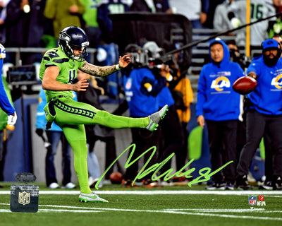 Michael Dickson Autographed 8x10 Photo Seattle Seahawks Double Punt MCS Holo Stock #200284