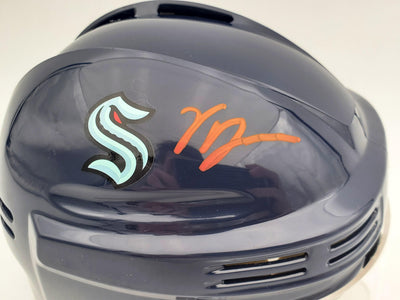 Vince Dunn Autographed Seattle Kraken Blue Mini Helmet Fanatics Holo Stock #200299