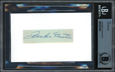 Luke Easter Autographed 1x3 Cut Cleveland Indians Beckett BAS #13610501