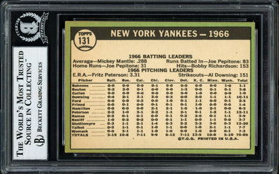 Charlie Smith Autographed 1967 Topps Team Card #131 New York Yankees Beckett BAS #12057156