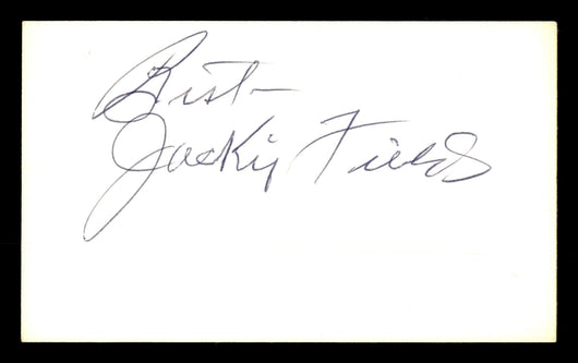 Jackie Fields Autographed 3x5 Index Card Welterweight Champ SKU #179752