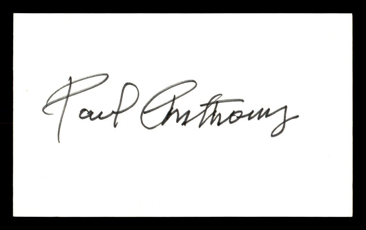 Paul Anthony Autographed 3x5 Index Card Welterweight Boxer SKU #179756
