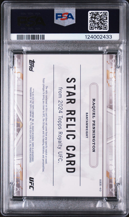 2024 Topps Royalty UFC Star Relics Platinum 1/1 Raquel Pennington #SRR40 PSA 7