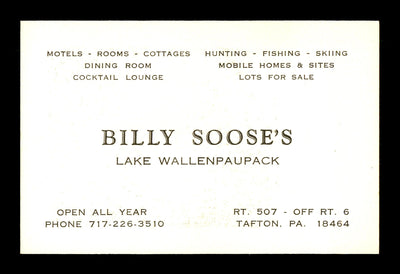 Billy Soose Autographed Business Card Boxer "To Michael" SKU #179768