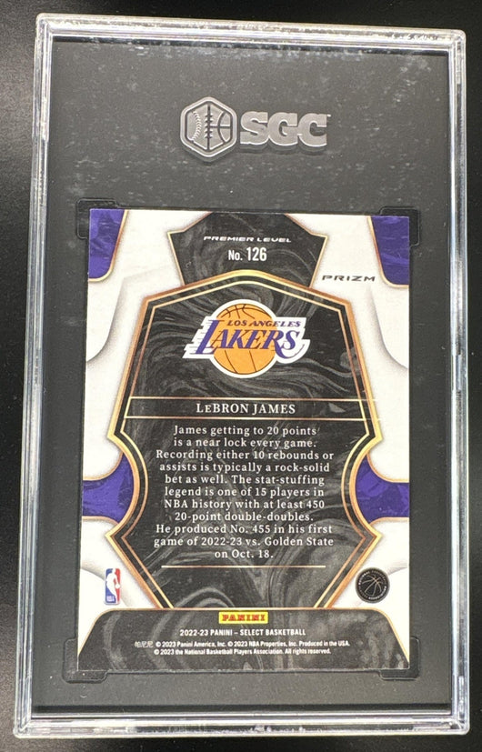 2022-23 Select #126 LeBron James Elephant SSP Premier Level SGC 10
