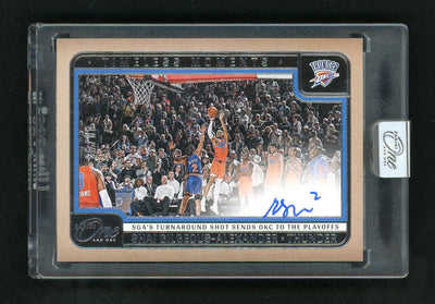 2026 One and One Shai Gilgeous-Alexander Timeless Moments Auto /49 Turnaround Shot