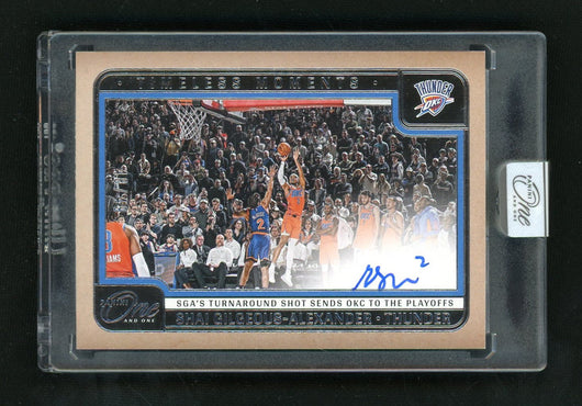 2026 One and One Shai Gilgeous-Alexander Timeless Moments Auto /49 Turnaround Shot