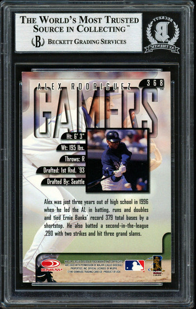 Alex Rodriguez Autographed 1997 Leaf Gamers Card #368 Seattle Mariners Beckett BAS #12410233