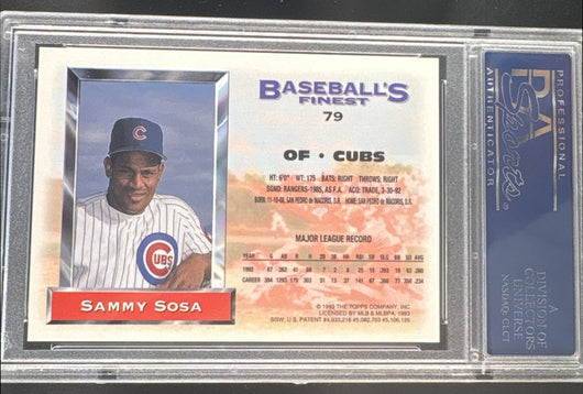 1993 Finest Refractor Sammy Sosa #79 /241 PSA 9