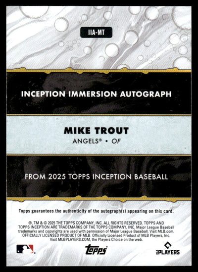 2025 Inception Mike Trout Immersion Auto /27
