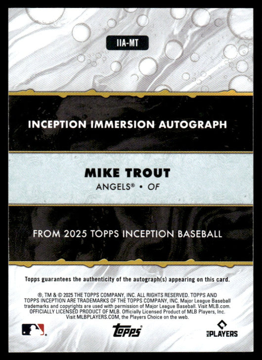 2025 Inception Mike Trout Immersion Auto /27