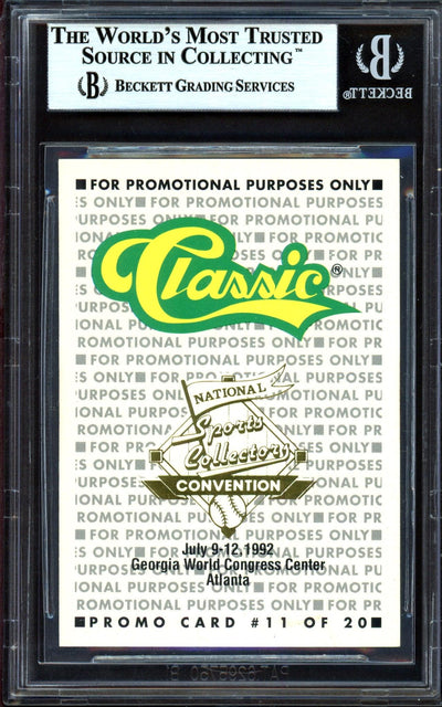 Shaquille Shaq O'Neal Autographed 1992-93 Classic National Convention Promo Rookie Card #11 LSU Beckett BAS #13446678