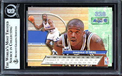 Shaquille Shaq O'Neal Autographed 1992-93 Fleer Ultra Rookie Card #328 Orlando Magic Beckett BAS #13446744