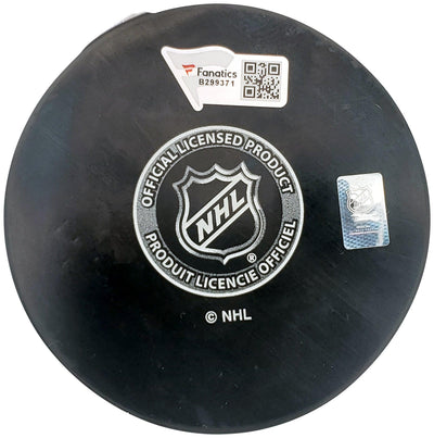 Jamie Oleksiak Autographed Official Seattle Kraken Logo Hockey Puck "Release the Kraken" Fanatics Holo Stock #200859