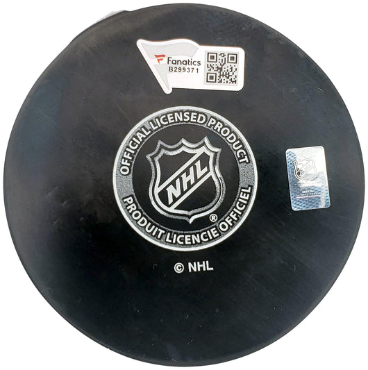Jamie Oleksiak Autographed Official Seattle Kraken Logo Hockey Puck "Release the Kraken" Fanatics Holo Stock #200859