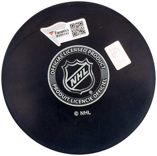 Carson Soucy Autographed Official Seattle Kraken Logo Hockey Puck Fanatics Holo Stock #200866