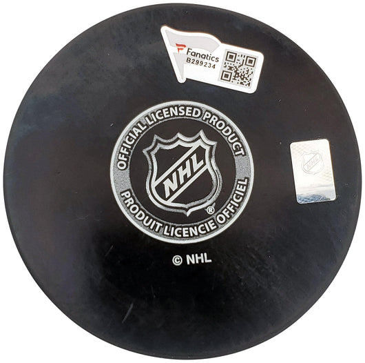 Haydn Fleury Autographed Official Seattle Kraken Logo Hockey Puck Fanatics Holo Stock #200873