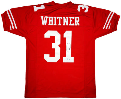 San Francisco 49ers Donte Whitner Autographed Red Jersey Beckett BAS QR Stock #200898