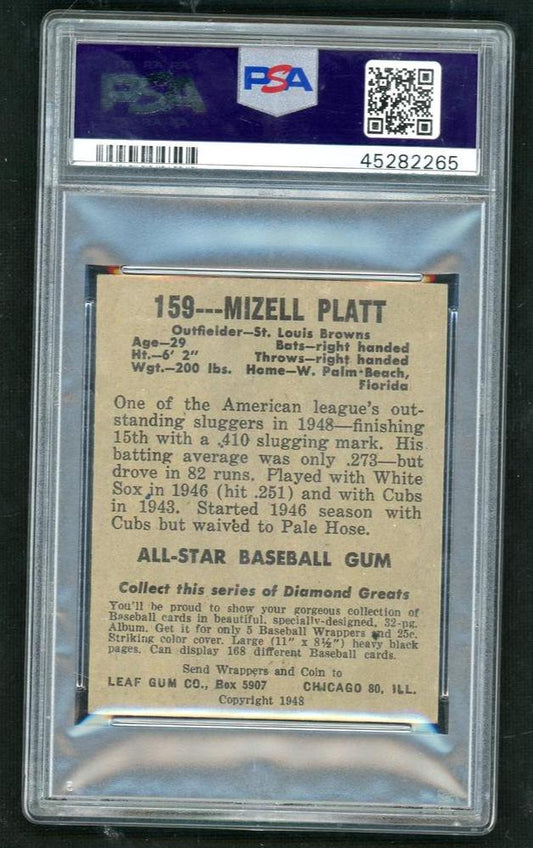 1949 Leaf/Donruss Mizell Platt #159 PSA 6