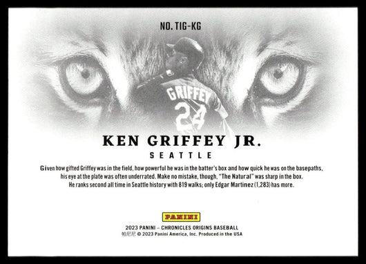 2023 Chronicles Origins #TIG-KG Ken Griffey Jr. Tiger Eyes SSP