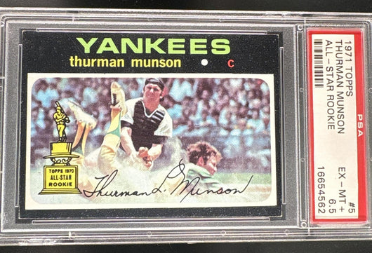 1971 Topps All Star Rookie Thurman Munson #5 PSA 6.5