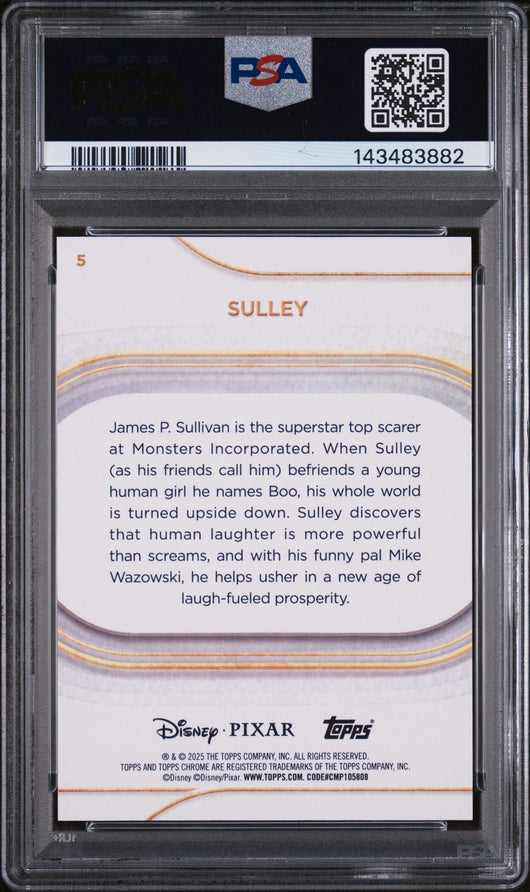 2025 Topps Chrome Disney Image Variation-Speckle Sulley #5 /265 PSA 10 143483882