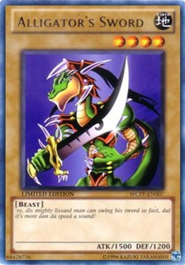 Alligator's Sword (WCPP-EN007) [World Championship 2010 Card Pack]