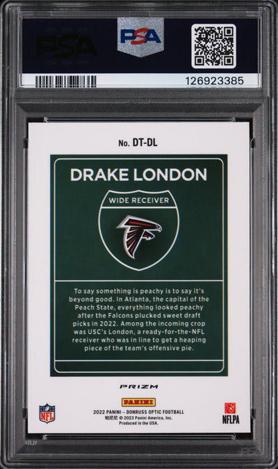 2022 Donruss Optic Downtown Drake London #DTDL PSA 9