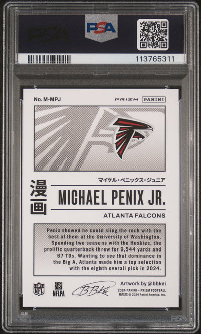 2024 Panini Prizm Manga Vertical Michael Penix Jr. #M-MPJ PSA 9