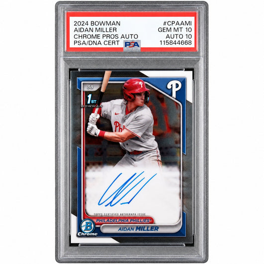 2024 Bowman Chrome Prospect Autograph Aidan Miller #CPA-AMI PSA 10
