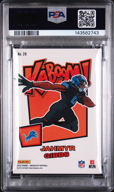 2025 Panini Absolute Kaboom! Horizontal Jahmyr Gibbs #29 PSA 9