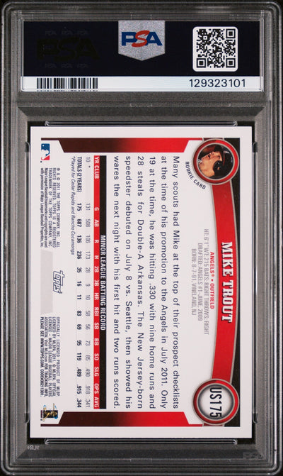 2011 Topps Update Mike Trout #US175 PSA 9